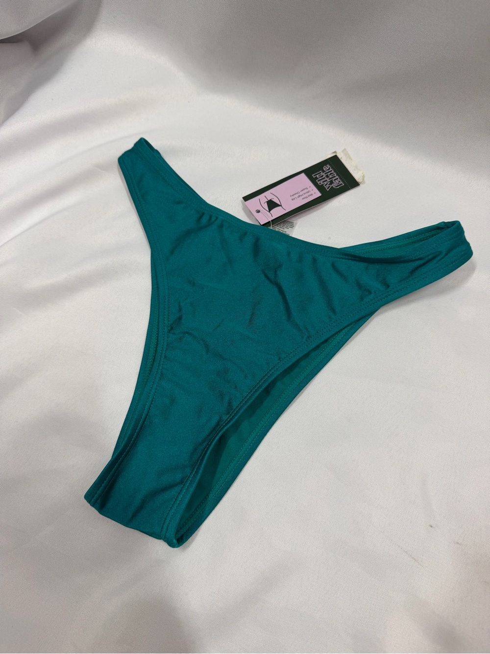 NWT Wild Fable | Super Cheeky Swim Bottoms Teal Blue Green Women's Size Small - Picture 2 of 9